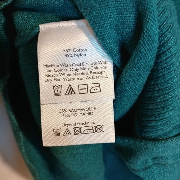 Eddie Bauer Gray and Teal Ombre Cardigan - Picture 6 of 7